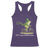Funny Frog St Patricks Day Meme Racerback Tank Top Off To Get Shamrocked