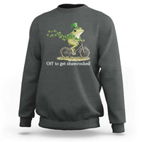 Funny Frog St Patricks Day Meme Sweatshirt Off To Get Shamrocked