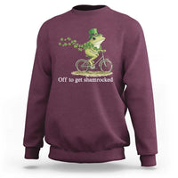 Funny Frog St Patricks Day Meme Sweatshirt Off To Get Shamrocked