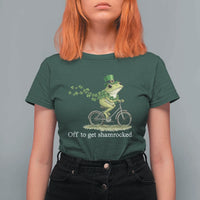 Funny Frog St Patricks Day Meme T Shirt For Women Off To Get Shamrocked