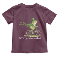 Funny Frog St Patricks Day Meme Toddler T Shirt Off To Get Shamrocked