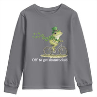 Funny Frog St Patricks Day Meme Youth Sweatshirt Off To Get Shamrocked