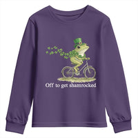 Funny Frog St Patricks Day Meme Youth Sweatshirt Off To Get Shamrocked