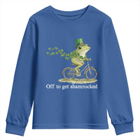 Funny Frog St Patricks Day Meme Youth Sweatshirt Off To Get Shamrocked