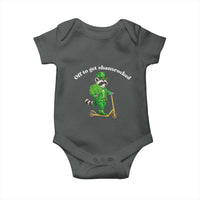 Funny Raccoon St Patricks Day Meme Baby Onesie Off To Get Shamrocked