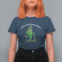 Funny Raccoon St Patricks Day Meme T Shirt For Women Off To Get Shamrocked