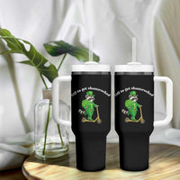 Funny Raccoon St Patricks Day Meme Tumbler With Handle Off To Get Shamrocked