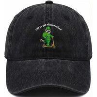 Funny Raccoon St Patricks Day Meme Washed Cotton Baseball Cap Off To Get Shamrocked