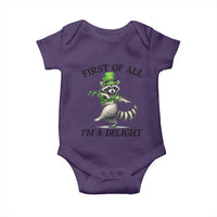 Funny Raccoon St Patricks Day Meme Baby Onesie First Of All I Am Delight