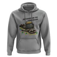 Funny Raccoon St Patricks Day Meme Hoodie Just Here For The Shenanigans