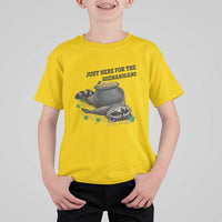 Funny Raccoon St Patricks Day Meme T Shirt For Kid Just Here For The Shenanigans