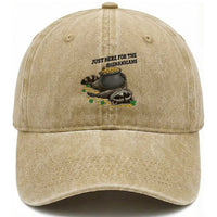 Funny Raccoon St Patricks Day Meme Washed Cotton Baseball Cap Just Here For The Shenanigans