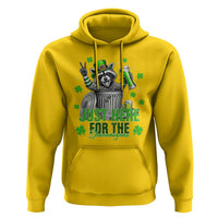 Funny Raccoon Drinking Beer St Patricks Day Hoodie Just Here For The Shenanigans
