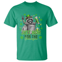Funny Raccoon Drinking Beer St Patricks Day T Shirt Just Here For The Shenanigans