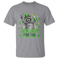 Funny Raccoon Drinking Beer St Patricks Day T Shirt Just Here For The Shenanigans