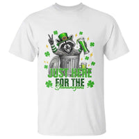 Funny Raccoon Drinking Beer St Patricks Day T Shirt Just Here For The Shenanigans