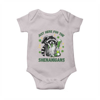Funny Raccoon St Patricks Day Meme Baby Onesie Trash Panda Just Here For The Shenanigans