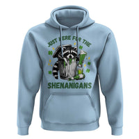 Funny Raccoon St Patricks Day Meme Hoodie Trash Panda Just Here For The Shenanigans