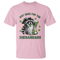 Funny Raccoon St Patricks Day Meme T Shirt Trash Panda Just Here For The Shenanigans
