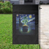St Patricks Day Starry Night Shamrock Van Gogh Art Garden Flag