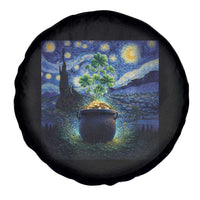 St Patricks Day Starry Night Shamrock Van Gogh Art Spare Tire Cover