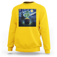 St Patricks Day Starry Night Shamrock Van Gogh Art Sweatshirt