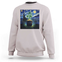 St Patricks Day Starry Night Shamrock Van Gogh Art Sweatshirt