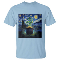 St Patricks Day Starry Night Shamrock Van Gogh Art T Shirt