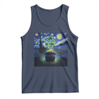 St Patricks Day Starry Night Shamrock Van Gogh Art Tank Top