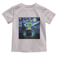 St Patricks Day Starry Night Shamrock Van Gogh Art Toddler T Shirt