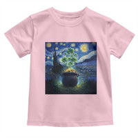 St Patricks Day Starry Night Shamrock Van Gogh Art Toddler T Shirt