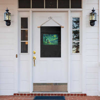 St Patricks Day Starry Night Leprechaun Shamrock Van Gogh Garden Flag