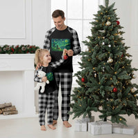 St Patricks Day Starry Night Leprechaun Shamrock Van Gogh Plaid Pajama Set
