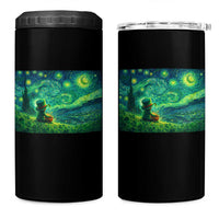 St Patricks Day Starry Night Leprechaun Shamrock Van Gogh 4 in 1 Can Cooler Tumbler