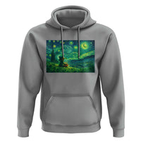 St Patricks Day Starry Night Leprechaun Shamrock Van Gogh Hoodie