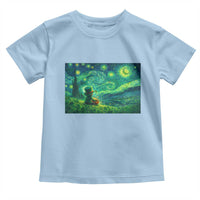 St Patricks Day Starry Night Leprechaun Shamrock Van Gogh Toddler T Shirt