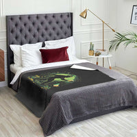 Funny Bigfoot St Patricks Day Throw Blanket Sasquatch Drinking Green Beer Lover