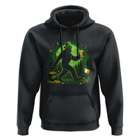 Funny Bigfoot St Patricks Day Hoodie Sasquatch Drinking Green Beer Lover