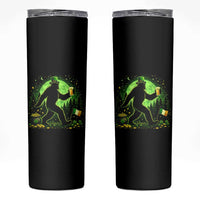 Funny Bigfoot St Patricks Day Skinny Tumbler Sasquatch Drinking Green Beer Lover