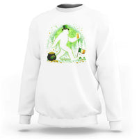 Funny Bigfoot St Patricks Day Sweatshirt Sasquatch Drinking Green Beer Lover