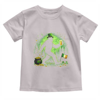 Funny Bigfoot St Patricks Day Toddler T Shirt Sasquatch Drinking Green Beer Lover