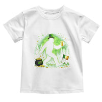 Funny Bigfoot St Patricks Day Toddler T Shirt Sasquatch Drinking Green Beer Lover