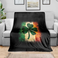 Retro Ireland Shamrock Irish Flag St Patricks Day Throw Blanket