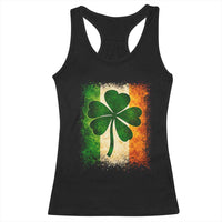 Retro Ireland Shamrock Irish Flag St Patricks Day Racerback Tank Top