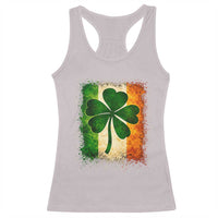 Retro Ireland Shamrock Irish Flag St Patricks Day Racerback Tank Top