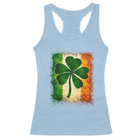 Retro Ireland Shamrock Irish Flag St Patricks Day Racerback Tank Top