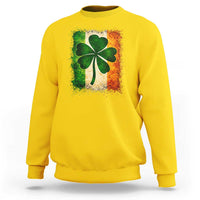 Retro Ireland Shamrock Irish Flag St Patricks Day Sweatshirt