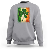 Retro Ireland Shamrock Irish Flag St Patricks Day Sweatshirt