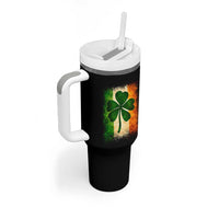 Retro Ireland Shamrock Irish Flag St Patricks Day Tumbler With Handle