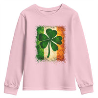 Retro Ireland Shamrock Irish Flag St Patricks Day Youth Sweatshirt